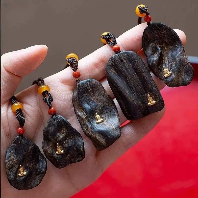 Agarwood Pendant — Bespoke agarwood pendant set in silver or gold — wearable oud luxury, custom from $98., image 4