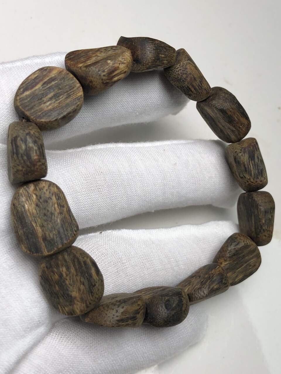 11mm Square Bead Agarwood Bracelet — Premium 11mm oversize square bead 11mm agarwood bracelet — heritage plantation oud mala. | agarwood wholesale Guangdong China